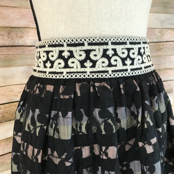Anthropologie Floreat Charente Lace Overlay Skirt - Picture 3 of 8